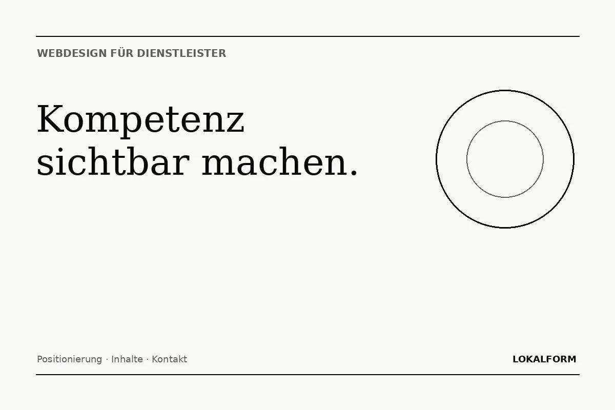 Editorial-Motiv für eine professionelle Dienstleister-Website