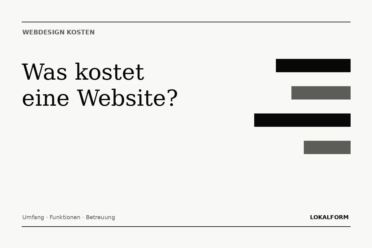 Editorial-Grafik zu Webdesign Kosten und Website Preisen